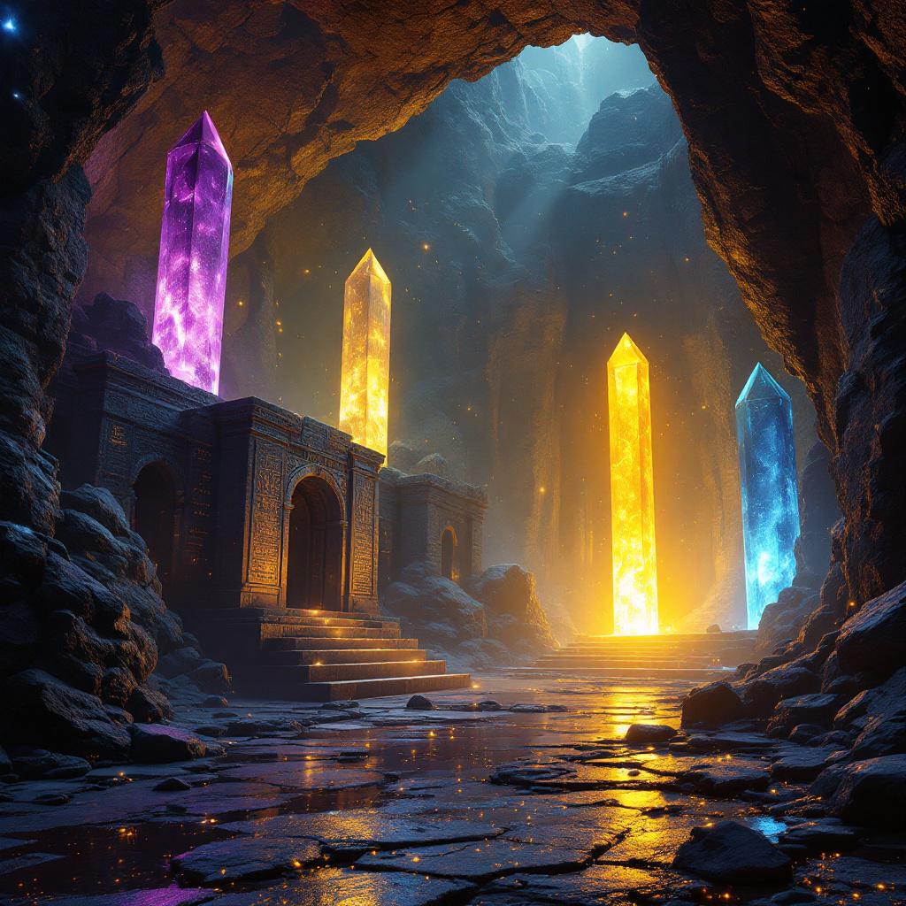 Crystal cave ruins